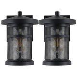 Safavieh Osprey Outdoor Wall Sconce/Black -Set Of 2 Black Metal / Glass PLT4029A-SET2