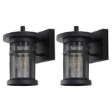 Safavieh Osprey Outdoor Wall Sconce/Black -Set Of 2 Black Metal / Glass PLT4029A-SET2