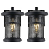 Safavieh Osprey Outdoor Wall Sconce/Black -Set Of 2 Black Metal / Glass PLT4029A-SET2