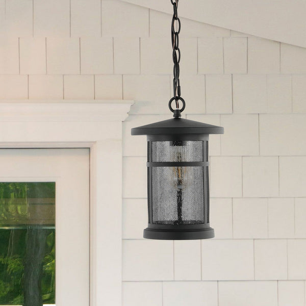 Safavieh Osprey Outdoor Pendant/Black Black Metal / Glass PLT4030A