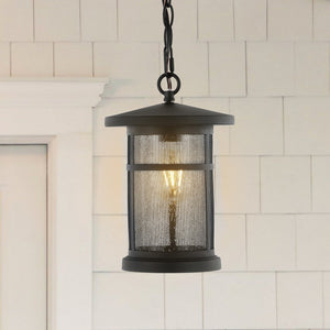 Safavieh Osprey Outdoor Pendant/Black Black Metal / Glass PLT4030A