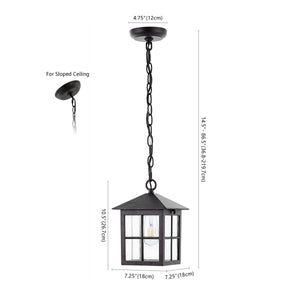 Safavieh Penryn Outdoor Pendant/Black Black Metal / Glass PLT4031A