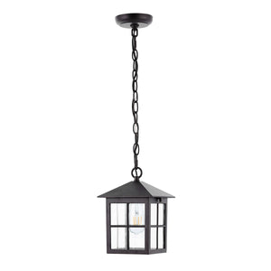 Safavieh Penryn Outdoor Pendant/Black Black Metal / Glass PLT4031A