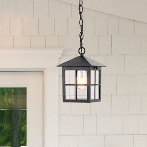 Safavieh Penryn Outdoor Pendant/Black Black Metal / Glass PLT4031A