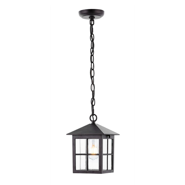 Safavieh Penryn Outdoor Pendant/Black Black Metal / Glass PLT4031A