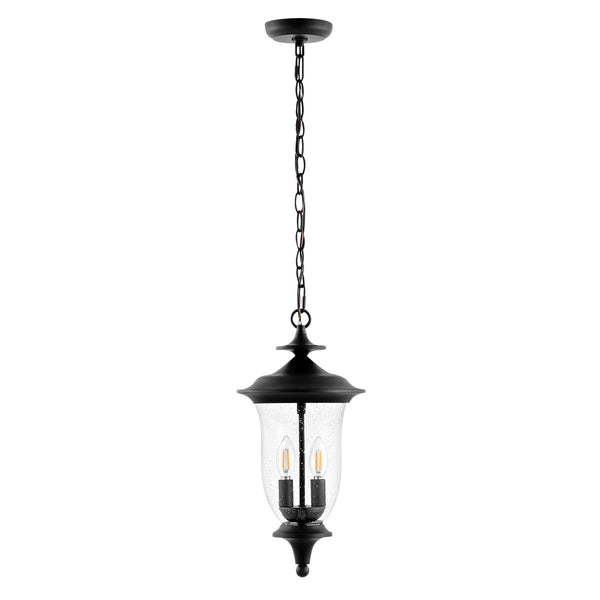 Safavieh Dowell Outdoor Pendant Black Metal / Glass PLT4033A