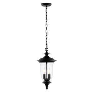 Safavieh Dowell Outdoor Pendant Black Metal / Glass PLT4033A