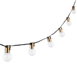 Safavieh Farrynn Led Outdoor String Lights Black/Brass Metal/Glass/Plastic PLT4044A
