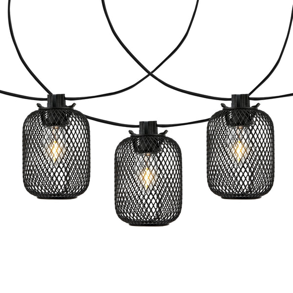 Safavieh Jepsen Led Outdoor String Lights Black Metal/Glass/Plastic PLT4047A