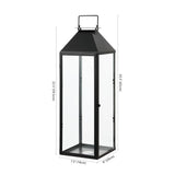 Safavieh Ruane, 25.5 Inch Tall, Black, Iron/Glass Outdoor Lantern PLT4057A