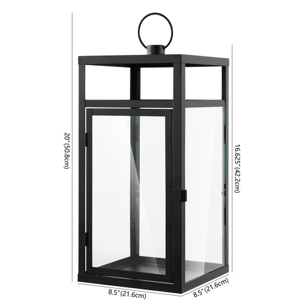 Safavieh Fraleigh Outdoor Lantern Black Metal / Glass PLT4074A