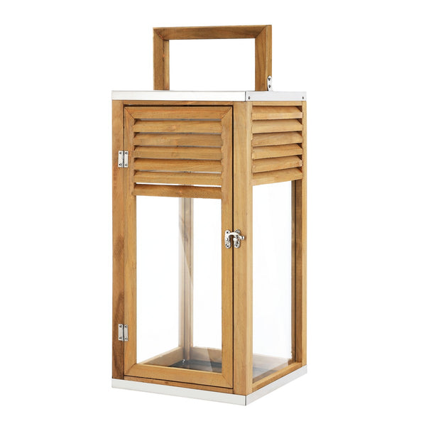 Safavieh Alenna Outdoor Lantern Brown Wood / Glass PLT4079A
