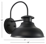 Safavieh Linden Outdoor Wall Sconce -Set Of 2 Black 100% Steel PLT7001A-SET2