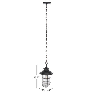 Safavieh Adelle Outdoor Pendant Black 50% Steel+50% Glass PLT7013A