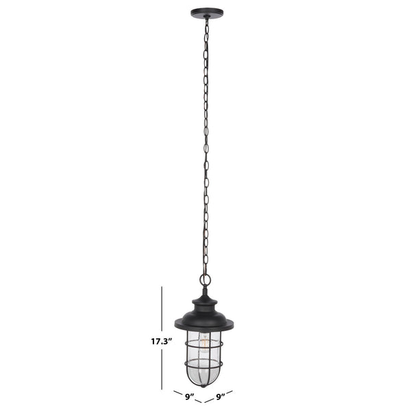 Safavieh Adelle Outdoor Pendant Black 50% Steel+50% Glass PLT7013A