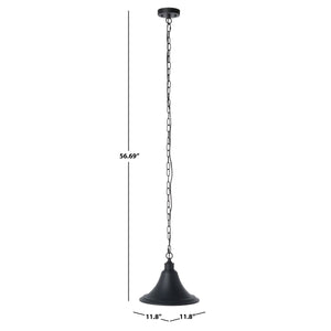Safavieh Graylyn Outdoor Pendant Black 100% Steel PLT7017A