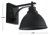 Safavieh Melila Outdoor Wall Sconce -Set Of 2 Black 100% Steel PLT7018A-SET2