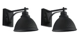 Safavieh Melila Outdoor Wall Sconce -Set Of 2 Black 100% Steel PLT7018A-SET2