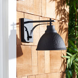 Safavieh Melila Outdoor Wall Sconce -Set Of 2 Black 100% Steel PLT7018A-SET2