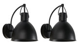 Safavieh Priestly Outdoor Wall Sconce -Set Of 2 Black 100% Steel PLT7020A-SET2