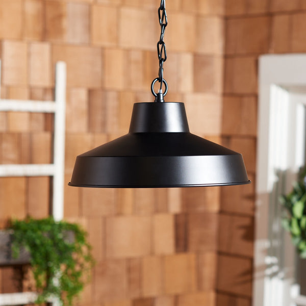 Safavieh Quarry Outdoor Pendant Black 100% Steel PLT7023A