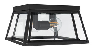 Safavieh Rydler Outdoor Flush Mount Black 50% Steel+50% Glass PLT7029A