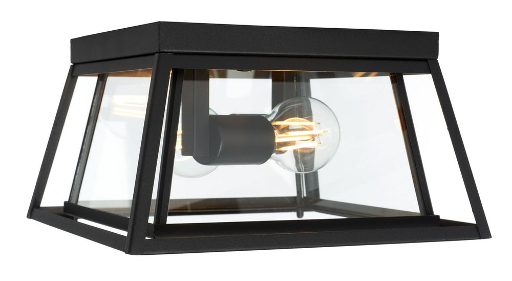 Safavieh Rydler Outdoor Flush Mount Black 50% Steel+50% Glass PLT7029A