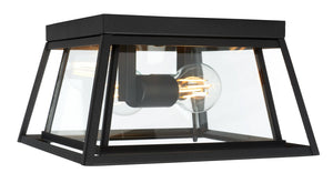 Safavieh Rydler Outdoor Flush Mount Black 50% Steel+50% Glass PLT7029A