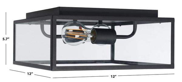 Safavieh Rinnah Outdoor Flush Mount Bronze 50% Steel+50% Glass PLT7034A