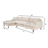 LH Imports Martha Left Sectional Sofa PLU062-BL