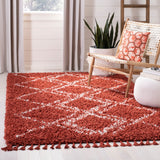 Safavieh Pro Lux Shag 432 Power Loomed 60% Polypropylene/35% Jute/5% Polyester Shag & Flokati Rug PLX432P-4