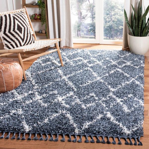 Safavieh Pro Lux Shag 434 Power Loomed 60% Polypropylene/35% Jute/5% Polyester Shag & Flokati Rug PLX434L-4