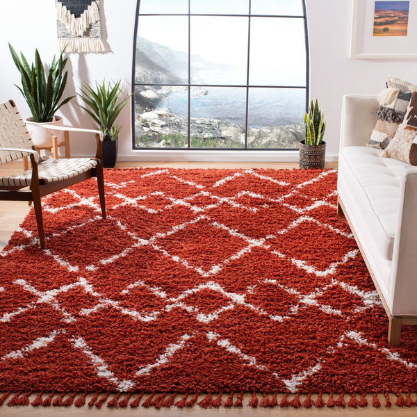 Safavieh Pro Lux Shag 434 Power Loomed 60% Polypropylene/35% Jute/5% Polyester Shag & Flokati Rug PLX434P-4