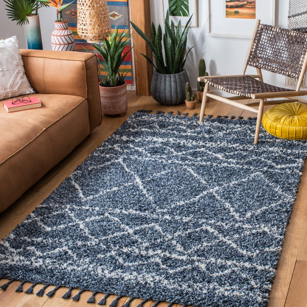 Safavieh Pro Lux Shag 436 Power Loomed 60% Polypropylene/35% Jute/5% Polyester Shag & Flokati Rug PLX436M-9