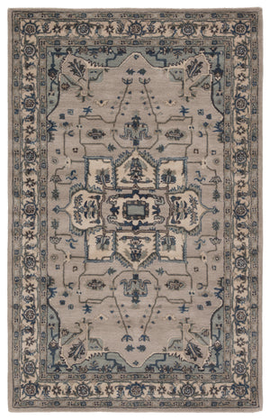 Jaipur Living Durango Handmade Medallion Light Gray/ Indigo Area Rug (9'X12')