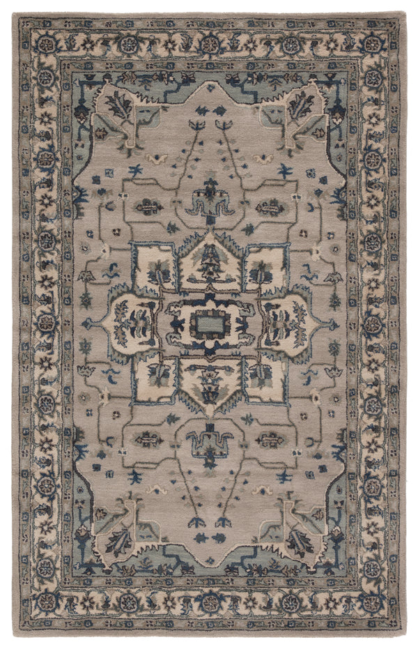 Jaipur Living Durango Handmade Medallion Light Gray/ Indigo Area Rug (9'X12')
