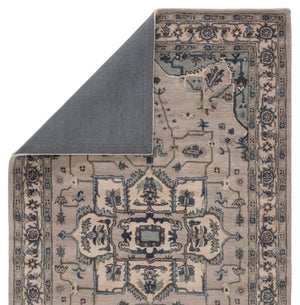 Jaipur Living Durango Handmade Medallion Light Gray/ Indigo Area Rug (9'X12')