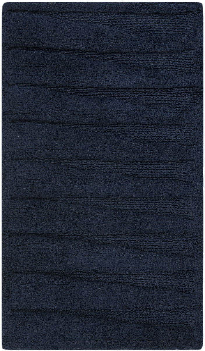 Plush Master Bath Pmb629  Not Available 100% Cotton Rug Navy / Navy