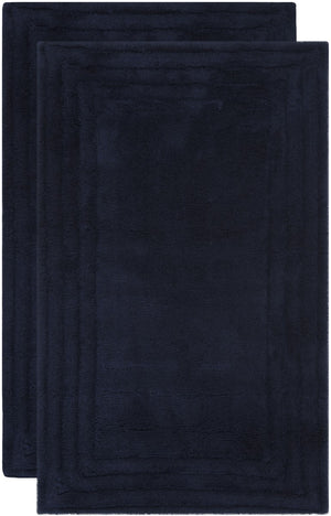 Plush Master Bath Pmb631  Not Available 100% Cotton Rug Navy / Navy