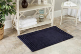 Plush Master Bath Pmb631  Not Available 100% Cotton Rug Navy / Navy