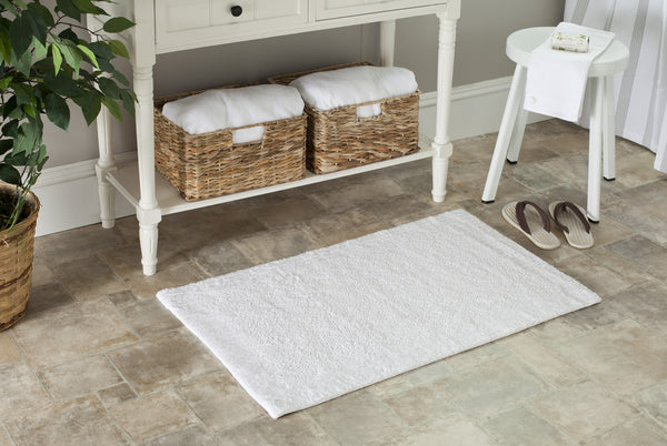 Plush Master Bath Pmb633  Not Available 100% Cotton Rug White / White