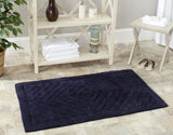 Plush Master Bath Pmb635  Not Available 100% Cotton Rug Navy / Navy