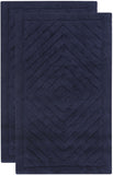 Plush Master Bath Pmb635  Not Available 100% Cotton Rug Navy / Navy