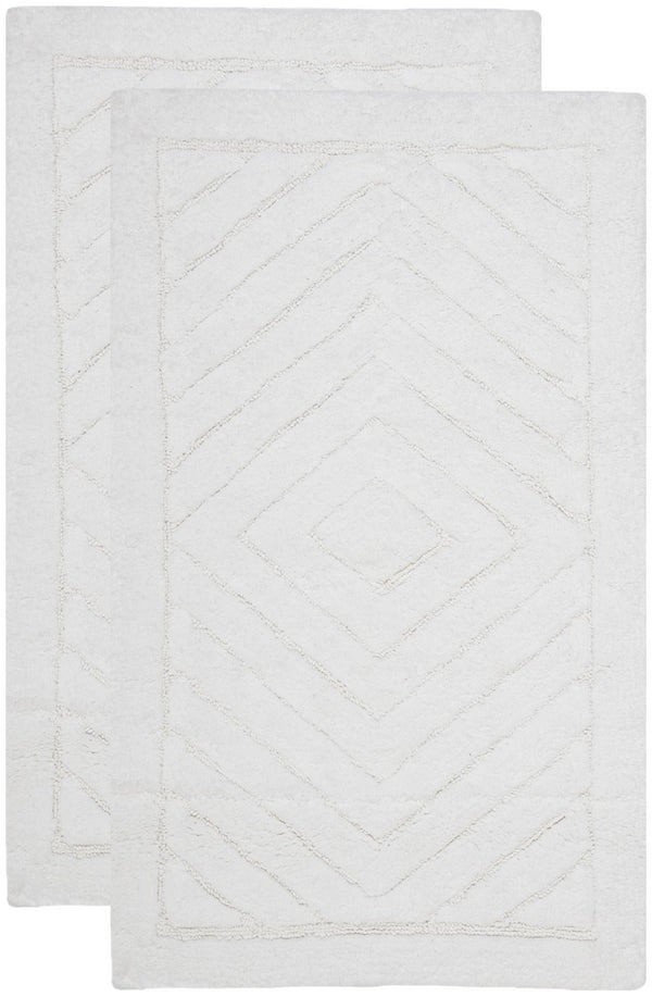 Plush Master Bath Pmb635  Not Available 100% Cotton Rug White / White