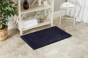 Plush Master Bath Pmb637  Not Available 100% Cotton Rug Navy / Navy