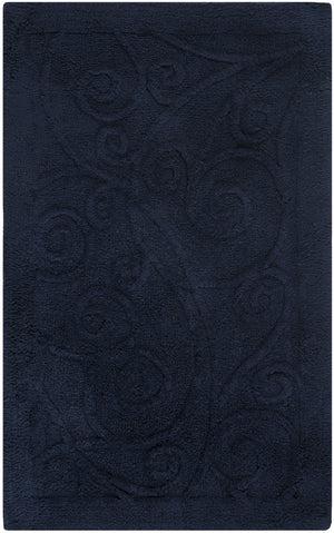 Plush Master Bath Pmb637  Not Available 100% Cotton Rug Navy / Navy