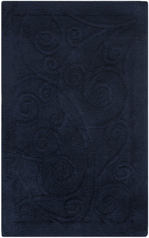 Plush Master Bath Pmb637  Not Available 100% Cotton Rug Navy / Navy