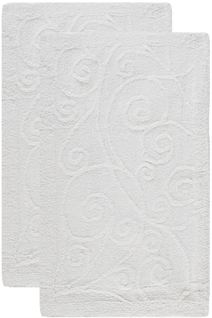 Plush Master Bath Pmb637  Not Available 100% Cotton Rug White / White