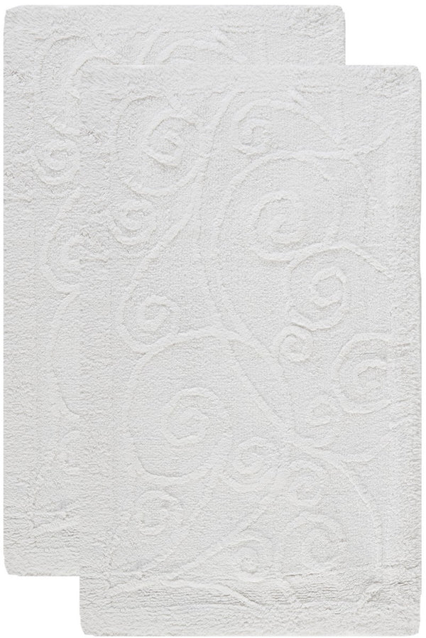 Plush Master Bath Pmb637  Not Available 100% Cotton Rug White / White