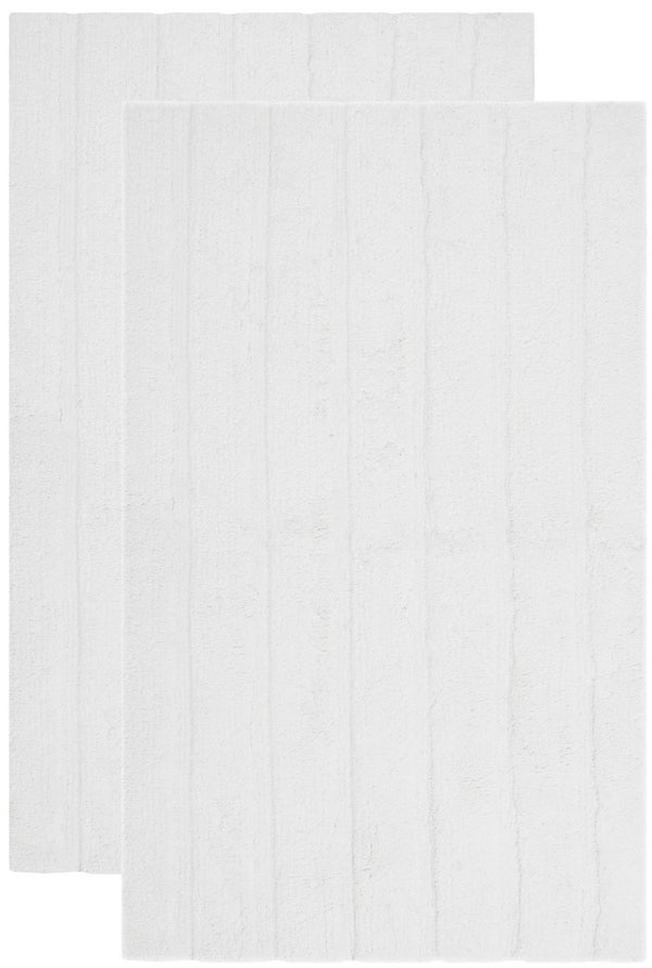 Plush Master Bath Pmb720  Hand Tufted 100% Cotton Rug White